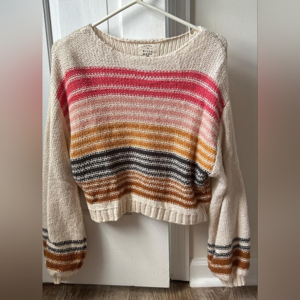 Billabong Cotton Knit Cropped Sweater